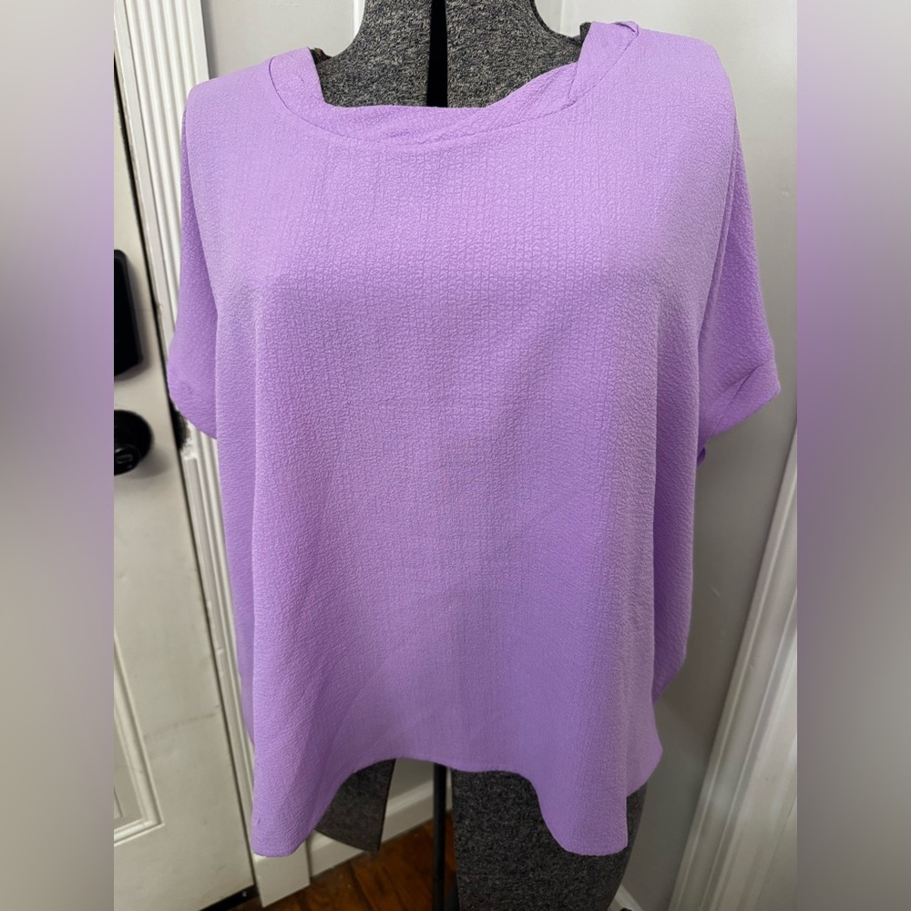 Women’s Zenana Lilac Crinkle Flowy Blouse Small